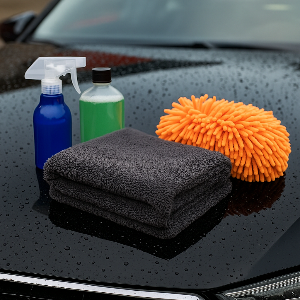 Prodotti professionali per la cura e la pulizia dell’auto: panni ultra assorbenti, accessori per asciugatura e lucidatura, perfetti per ogni esigenza