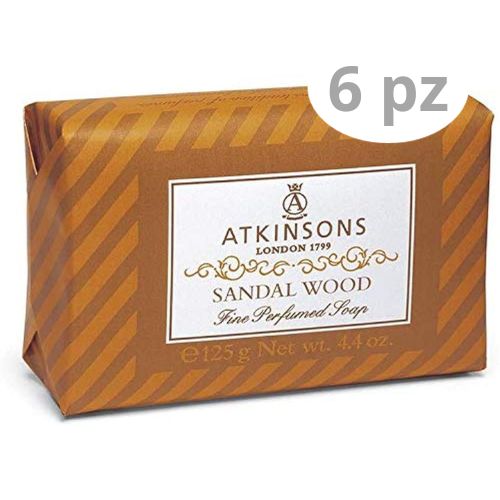 Atkinsons saponetta sandal wood 125 gr - Set da 6 pz  -