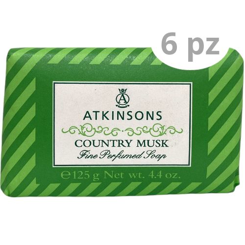 Atkinsons saponette country musk 125 gr - Set da 6 pz -