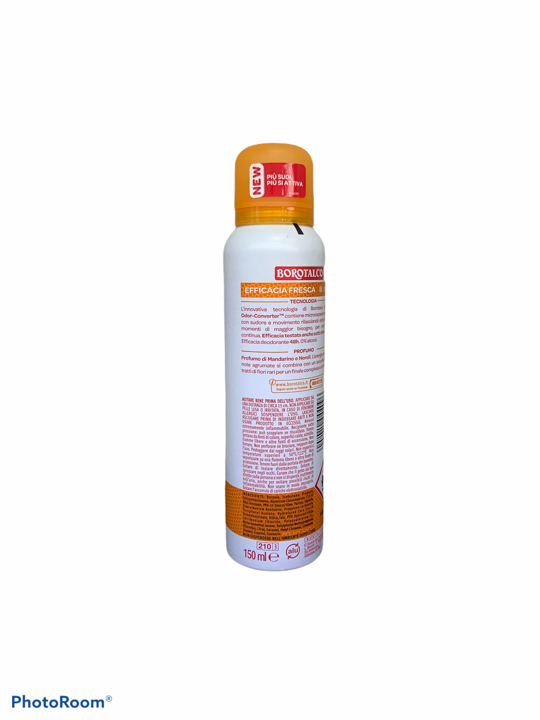 Borotalco deodorante spray active al profumo di mandarino e neroli 150 ml