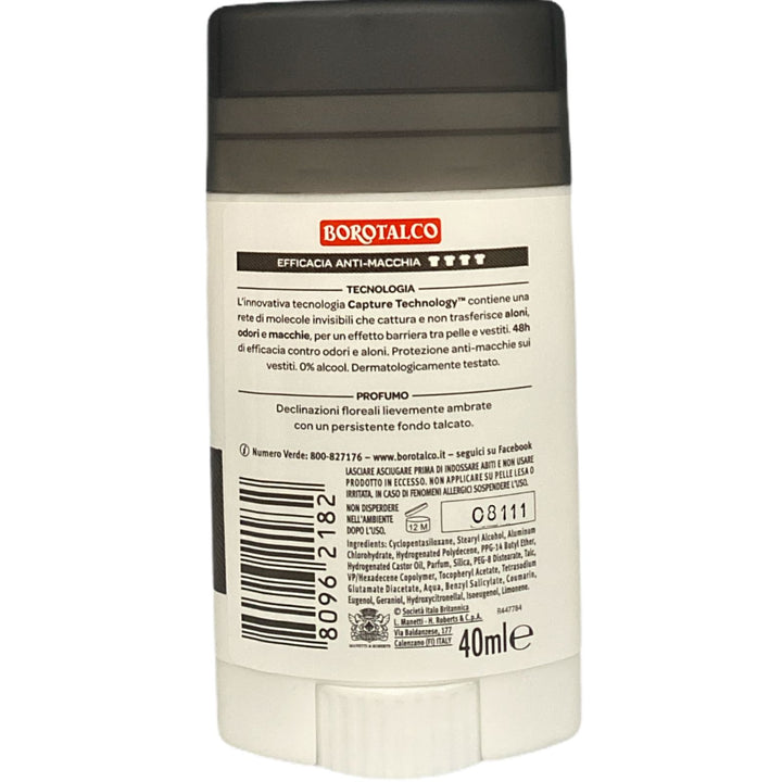 Borotalco deodorante stick invisible 40 ml