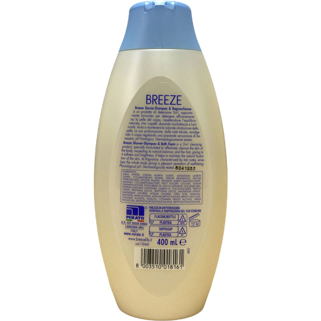 Breeze bagno doccia shampoo freschezza talcata 400 ml