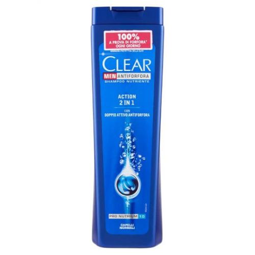 Clear shampoo men 2in1 action antiforfora capelli normali 250 ml