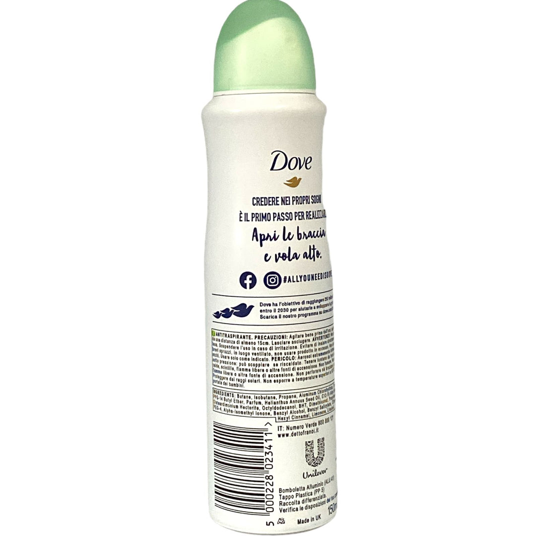 Dove deodorante spray go fresh cucumber e green tea 150 ml