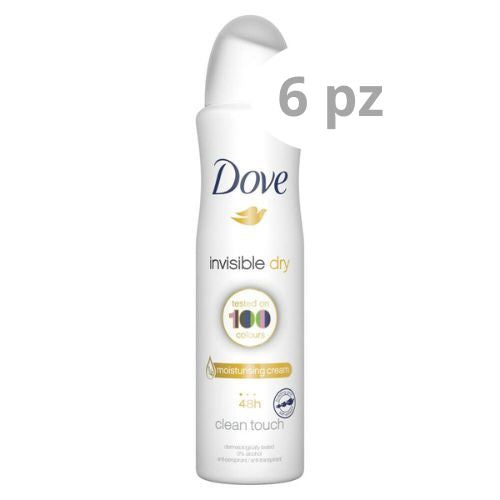 Dove deodorante spray invisible dry clean touch 150 ml - Set da 6 pz -