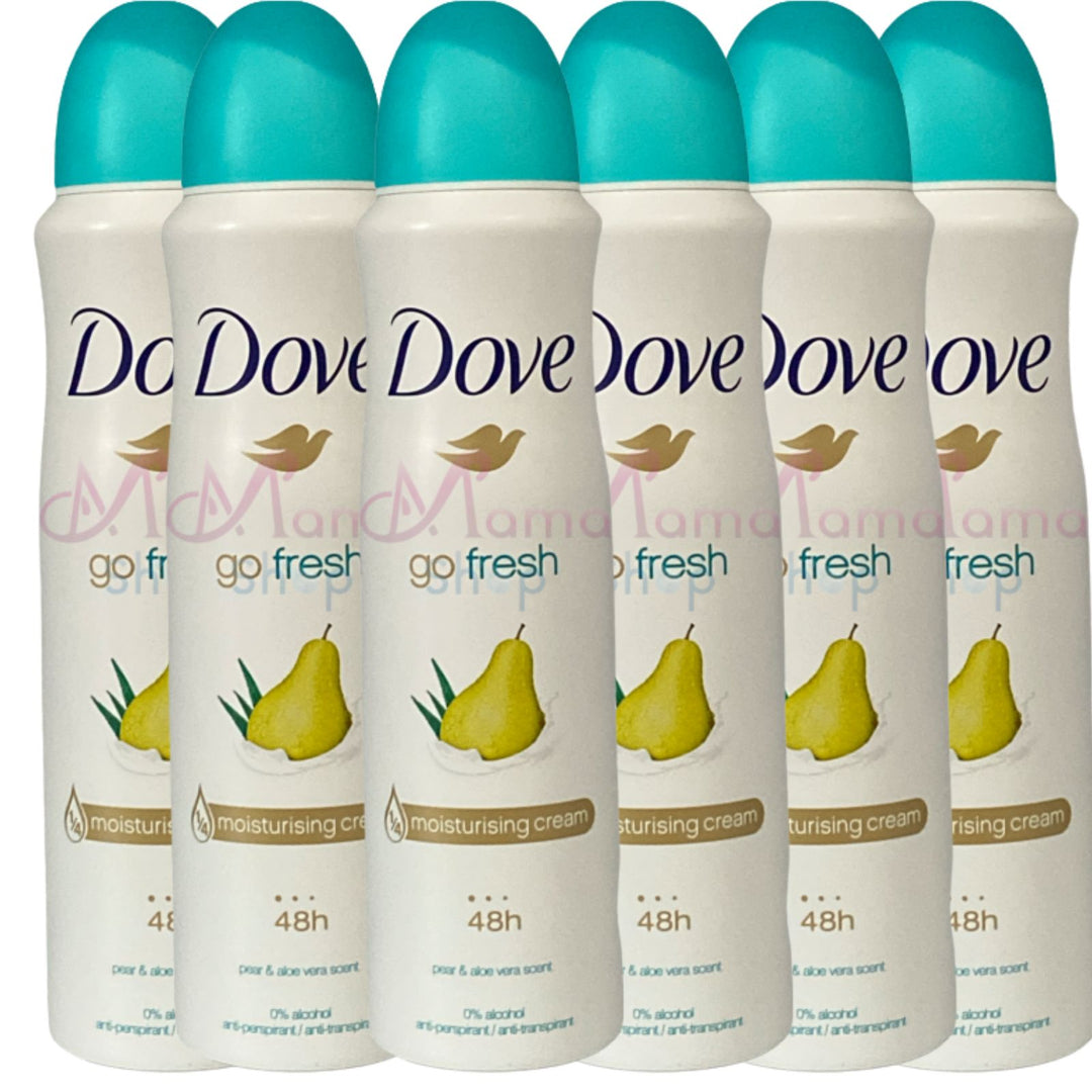 Dove deodorante spray go fresh pera e aloe 150 ml - Set da 6 pz -