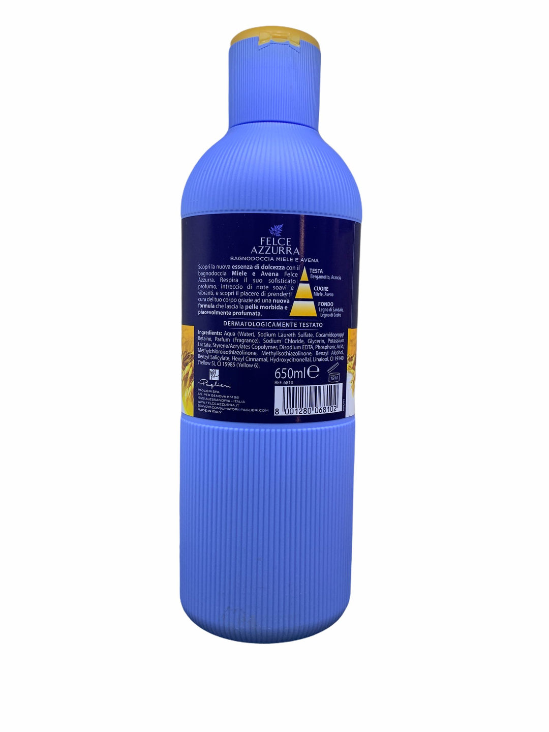 Felce azzurra bagno doccia miele e avena essenza di dolcezza 650 ml