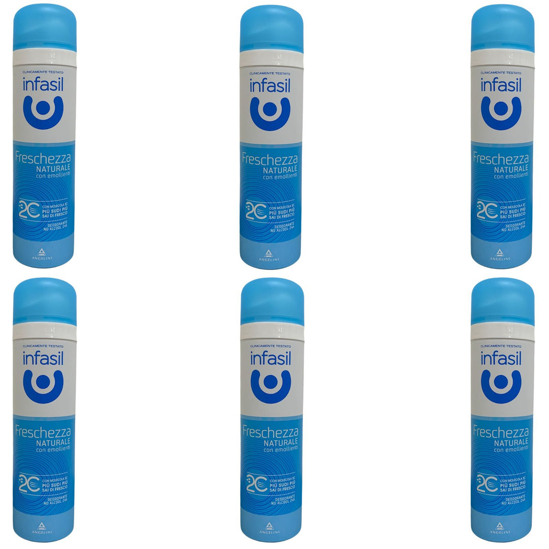 Infasil deodorante spray freschezza naturale 150 ml - Set da 6 pz -
