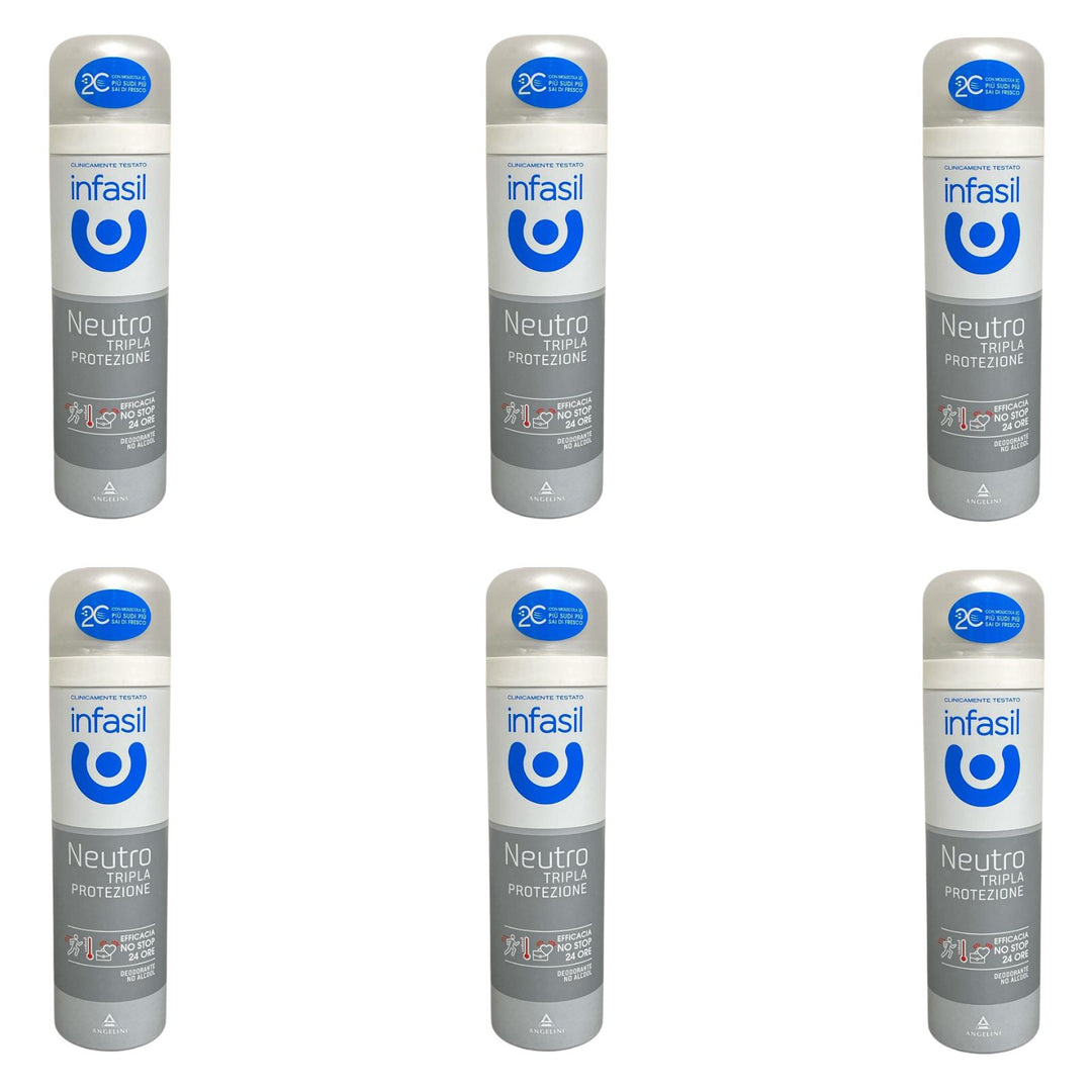 Infasil deodorante spray neutro tripla protezione 150 ml - Set da 6 pz -