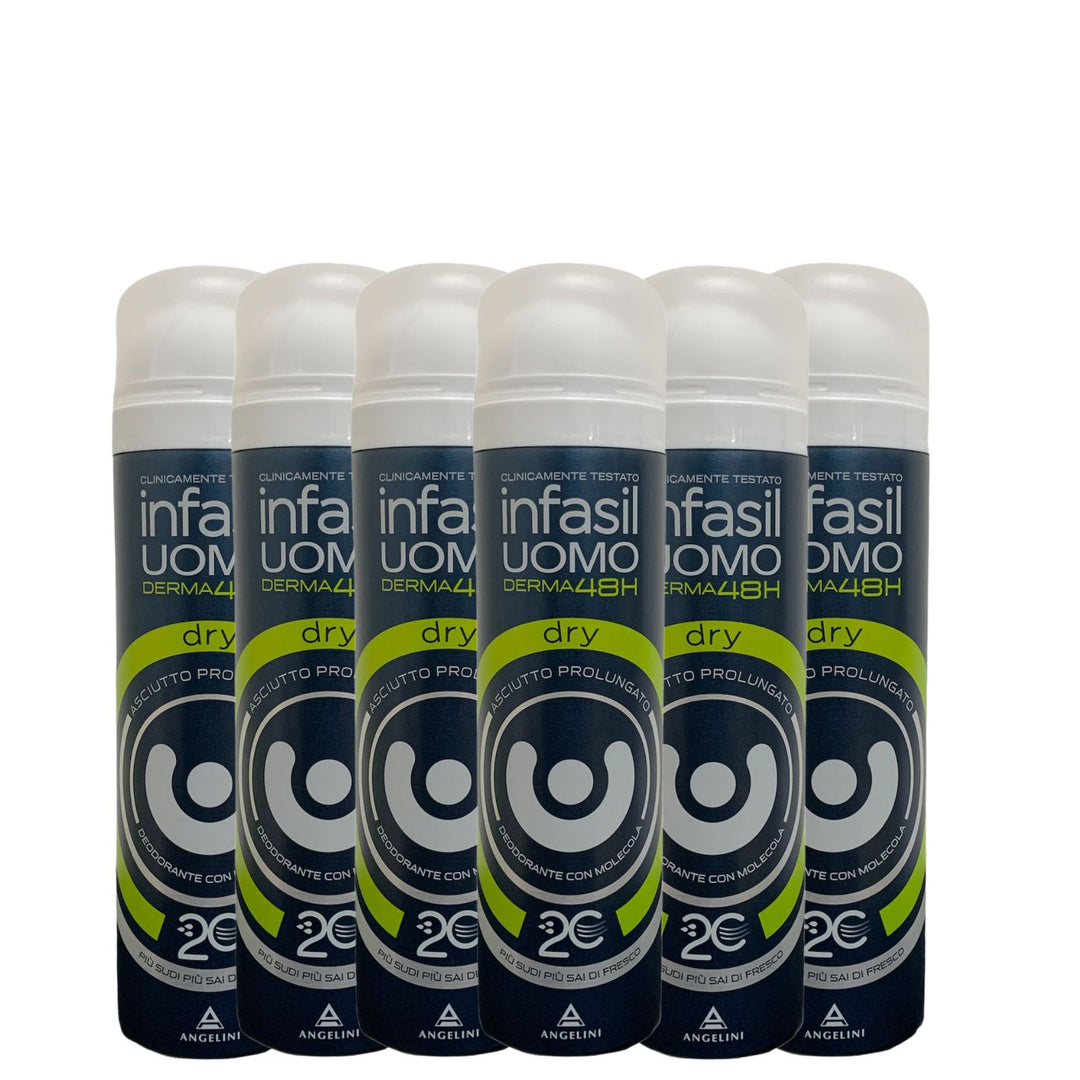 Infasil deodorante spray uomo dry 150 ml - Set da 6 pz -