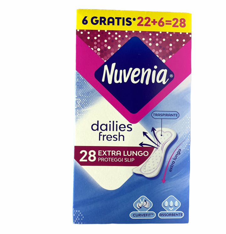 Nuvenia salvaslip dailies fresh extra lungo x28