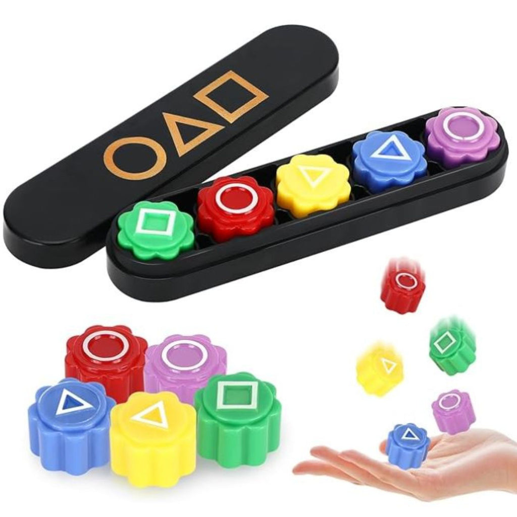 Set Giochi Tradizionali Coreani Gonggi - 5 Pietre Per Jebi Chagi, Ddakji, Divertimento In Famiglia - Foto 6