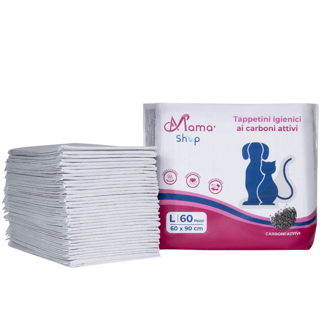 Tappetini Assorbenti per Cani 60x90 cm Traversine ai Carboni Attivi