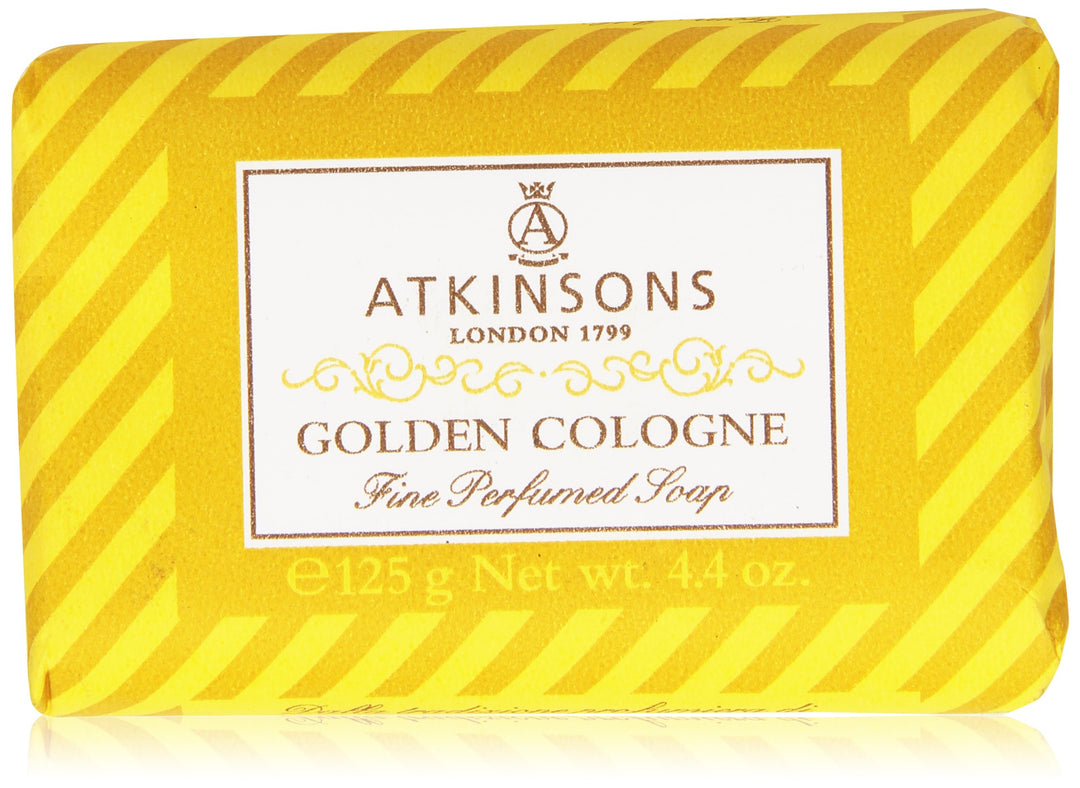 Atkinsons Saponetta Golden Cologne 125 g – Sapone Profumato d'Eccellenza, Freschezza Elegante e Lunga Durata