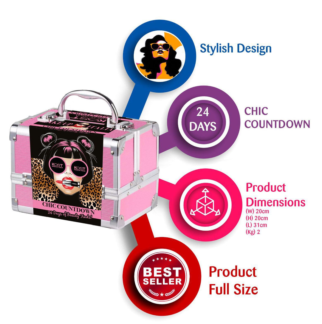 Kost Valigetta Chic Countdown- Calendario dell'Avvento - 24 prodotti Make Up