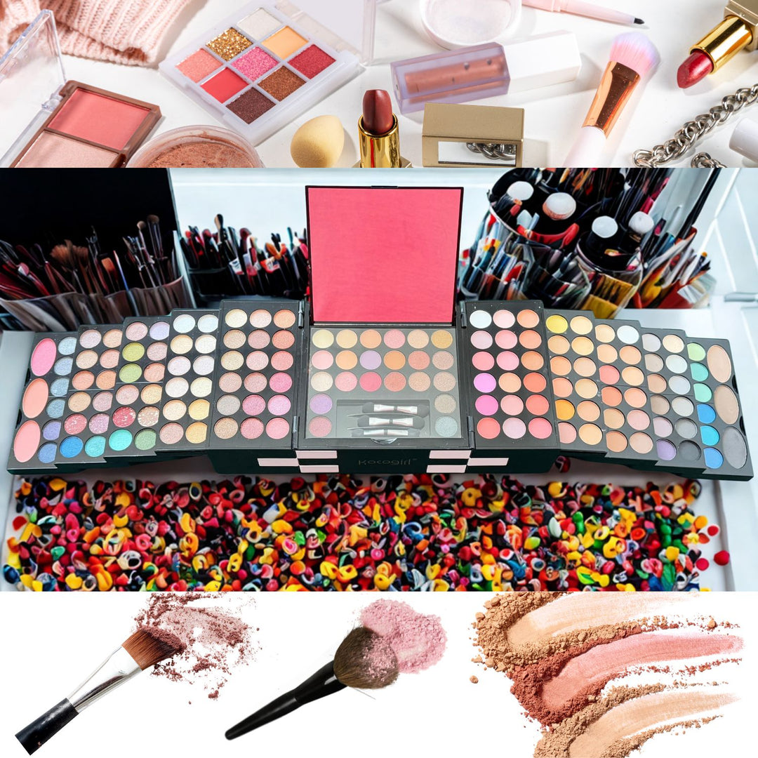 Kocogirl Maxi Palette Trucco Make Up Multifunzione – Ombretti, Blush e Applicatori Professionali