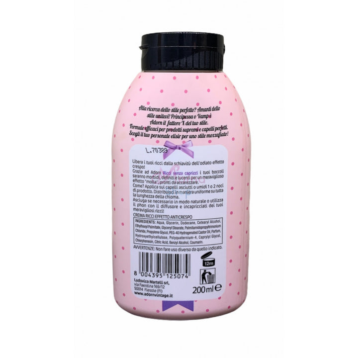 Adorn Crema Ricci Anticrespo 200 ml – Ricci Senza Capricci, Morbidi, Definiti e a Lunga Tenuta