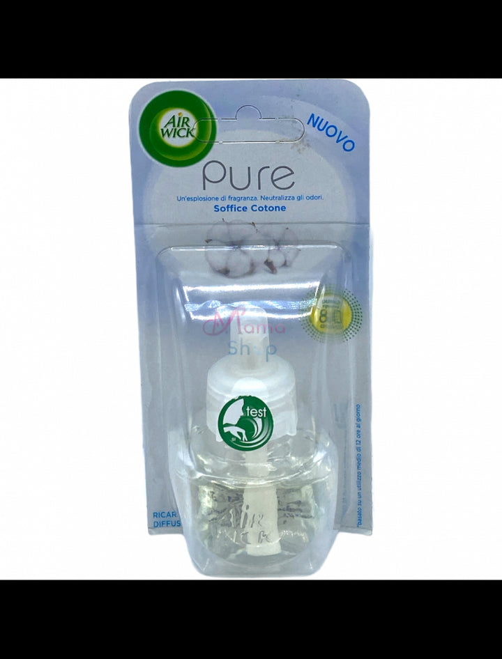 Air Wick Ricarica Elettrica Pure Soffice Cotone 19 ml – Profumo Fresco e Pulito per un'Ambiente Accogliente