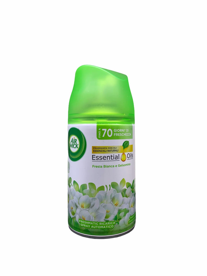 Air Wick Freshmatic Ricarica Spray Automatico 250 ml – Profumazione Fresia Bianca e Gelsomino, Fragranza Intensa e Prolungata per la Casa