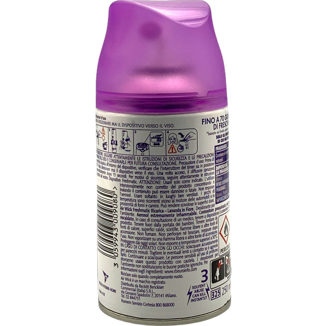 Air Wick Freshmatic Ricarica Spray Automatico 250 ml – Profumazione Lavanda, Fragranza Rilassante e Duratura per la Casa