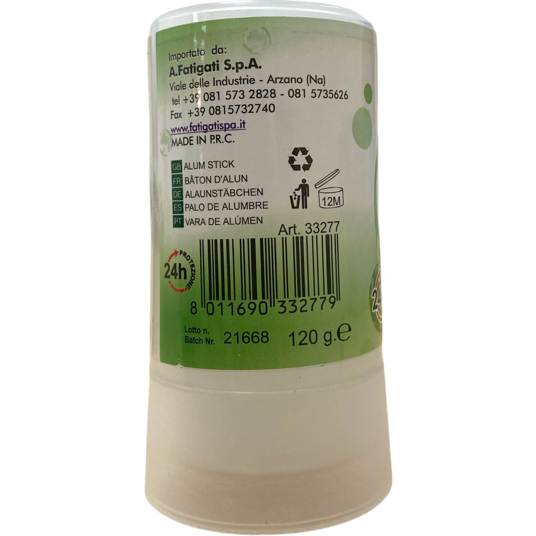 Allume di Rocca Tondo 120g – Deodorante Naturale Senza Alcool, Antiodore e Delicato sulla Pelle