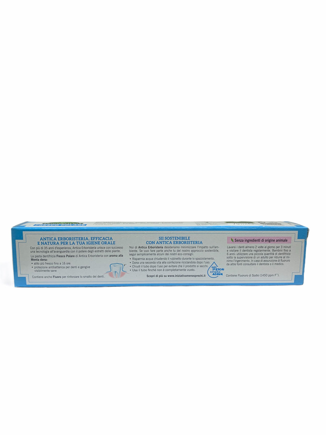 Antica Erboristeria Dentifricio Fresco Polare con Menta 75 ml – Azione Rinfrescante e Naturale per un'Alito Fresco a Lungo