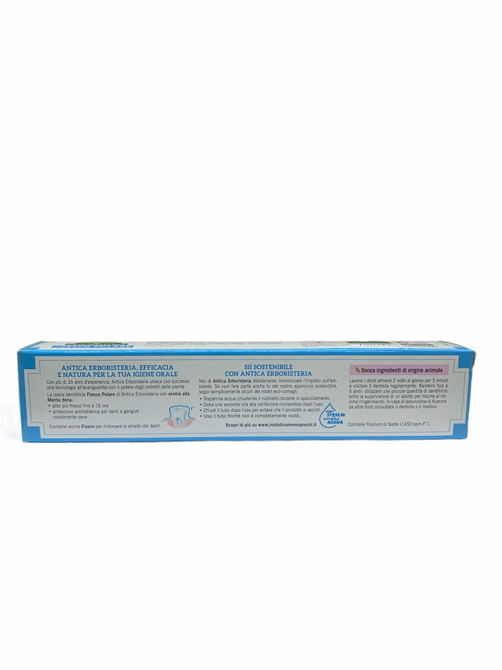 Antica Erboristeria Dentifricio Fresco Polare con Menta 75 ml – Azione Rinfrescante e Naturale per un'Alito Fresco a Lungo