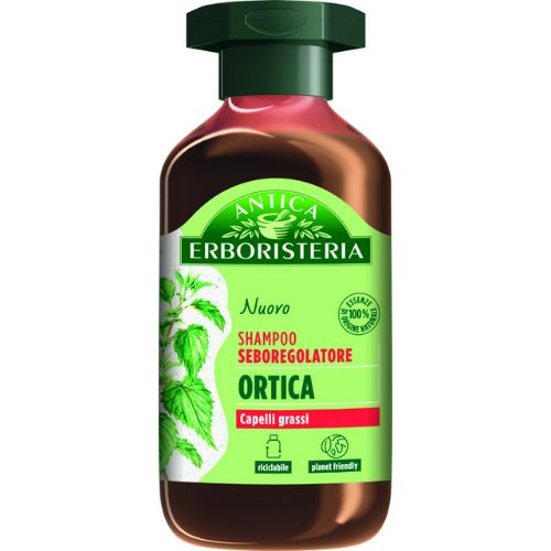 Antica Erboristeria Shampoo Seboregolatore all'Ortica 250 ml – Purificante e Riequilibrante per Capelli Grassi