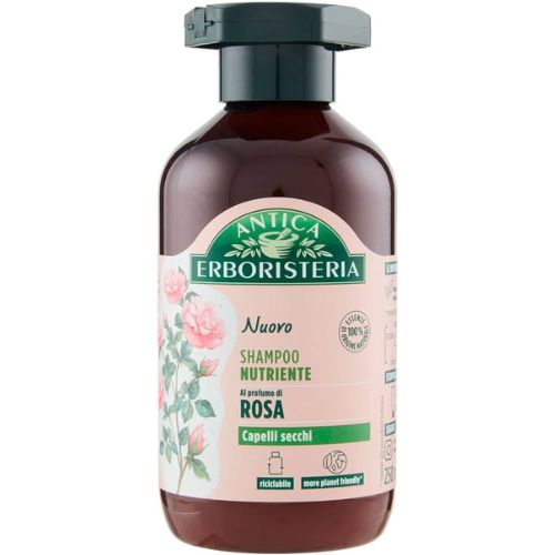 Antica Erboristeria Shampoo alla Rosa Selvatica 250 ml – Delicatezza e Profumo Floreale per Capelli Morbidi e Luminosi