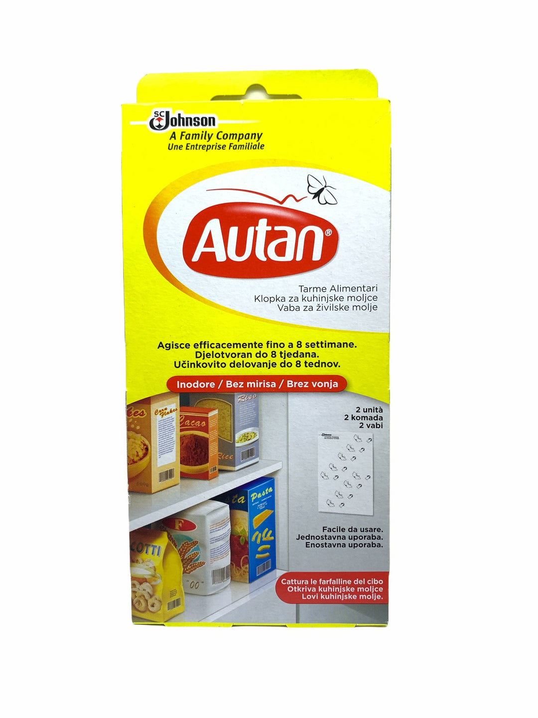 Autan Anti-Tarme Alimentari – Confezione da 2 Pezzi, Protezione Efficace per Dispensa e Credenza