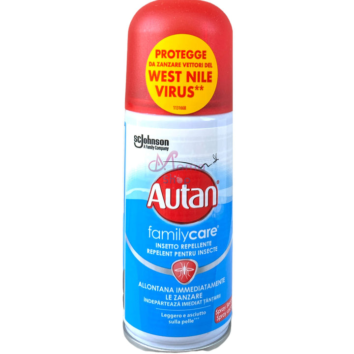 Autan Family Care Spray Secco 100 ml – Insetto Repellente Delicato e Senza Profumo per Tutta la Famiglia
