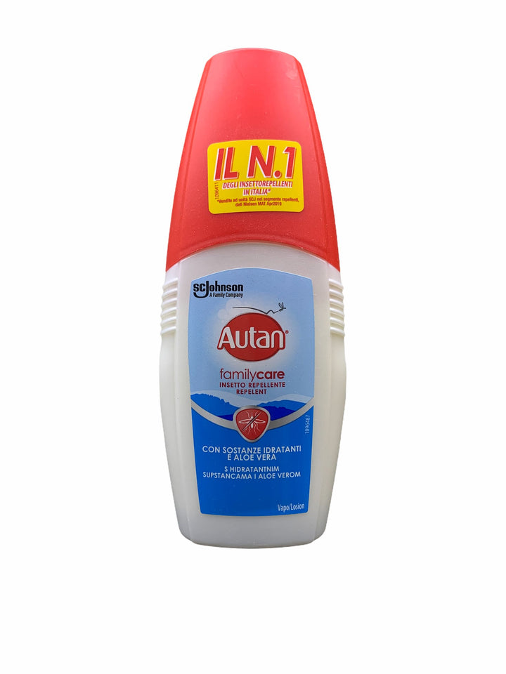 Autan Family Care Vapo con Aloe 100 ml – Insetto Repellente Idratante e Delicato per Adulti e Bambini
