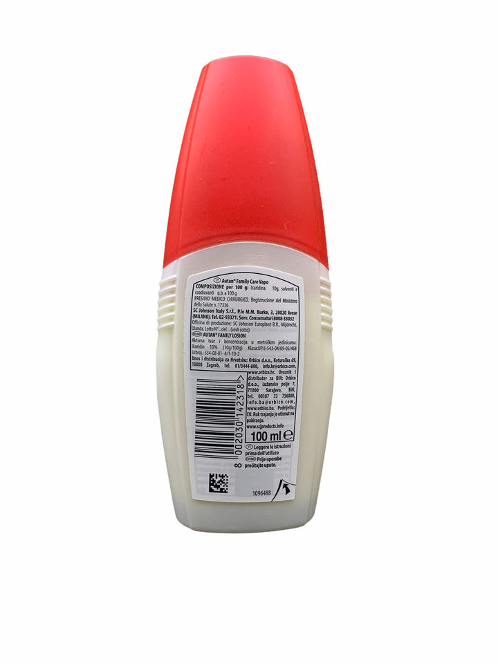 Autan Family Care Vapo con Aloe 100 ml – Insetto Repellente Idratante e Delicato per Adulti e Bambini