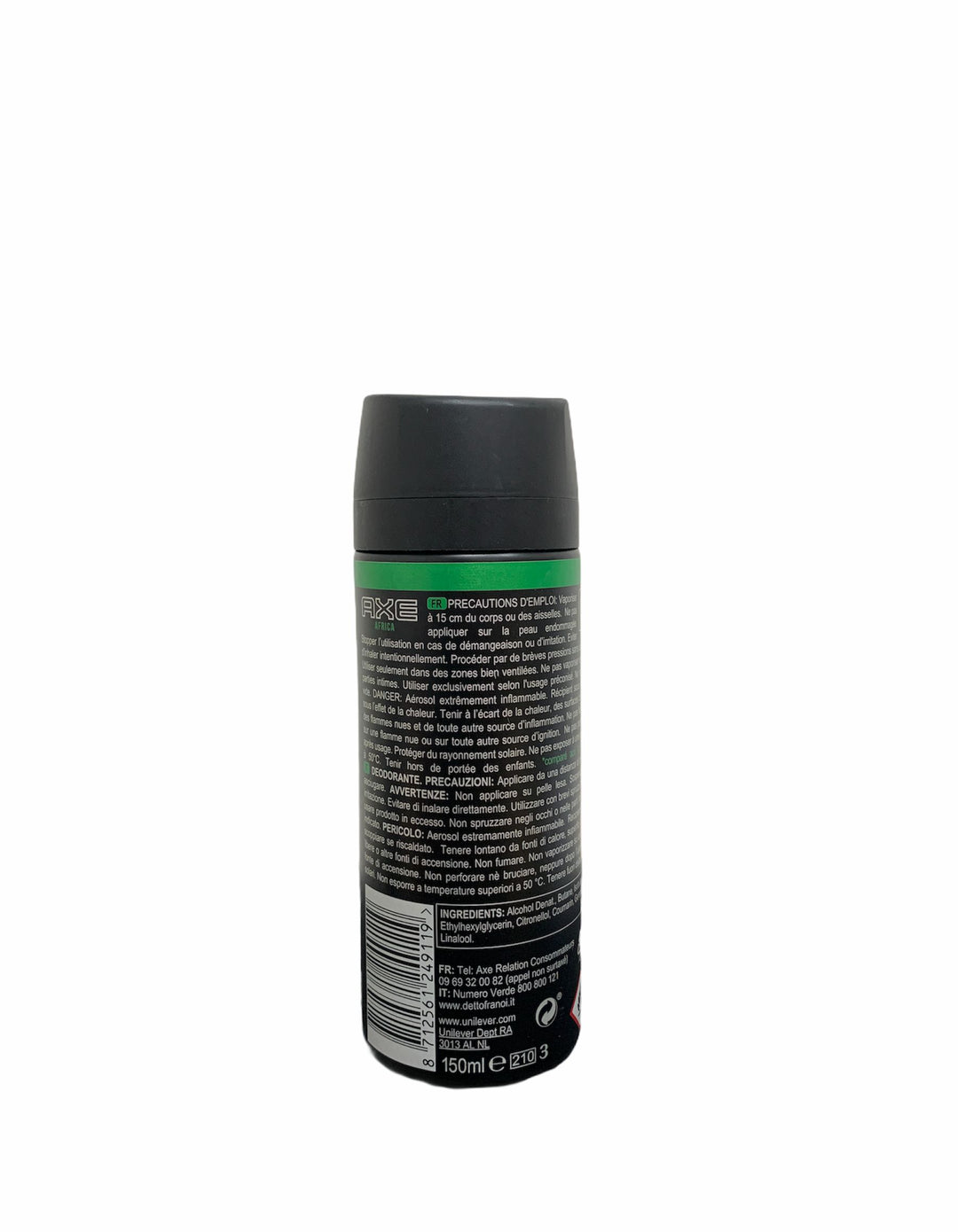 Axe Deodorante Spray Uomo Africa 150 ml – Fragranza Calda ed Esotica per una Freschezza Intensa Tutto il Giorno
