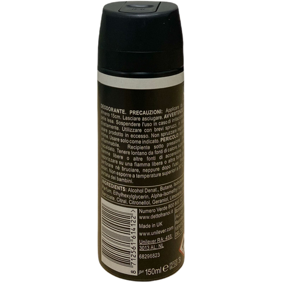 Axe deodorante spray uomo black 150 ml