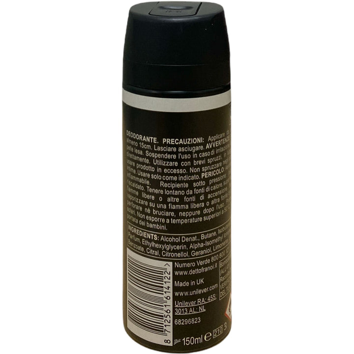 Axe deodorante spray uomo black 150 ml
