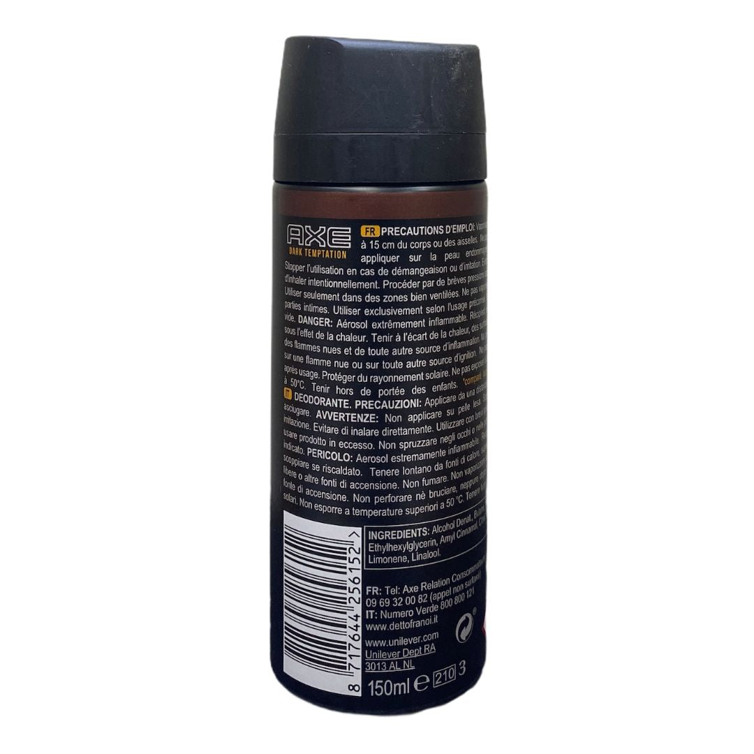 Axe deodorante spray uomo dark temptation 150 ml