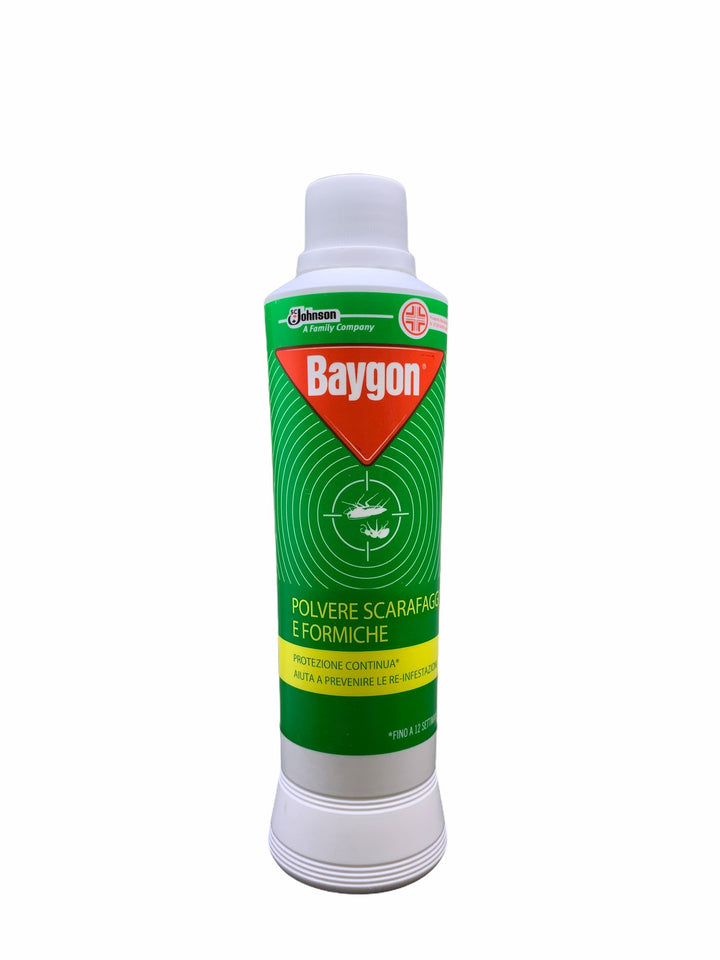 Baygon Polvere Insetticida Verde 250 g – Azione Efficace Contro Formiche, Scarafaggi e Insetti Striscianti