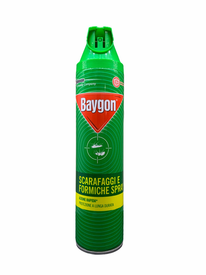 Baygon Spray Scarafaggi e Formiche 400 ml – Azione Mirata e Duratura Contro Insetti Striscianti in Casa e Ambienti Esterni