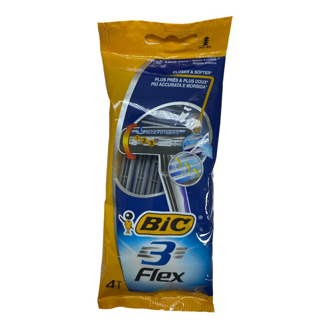 Bic radi e getta flex 3 lame 4 pezzi