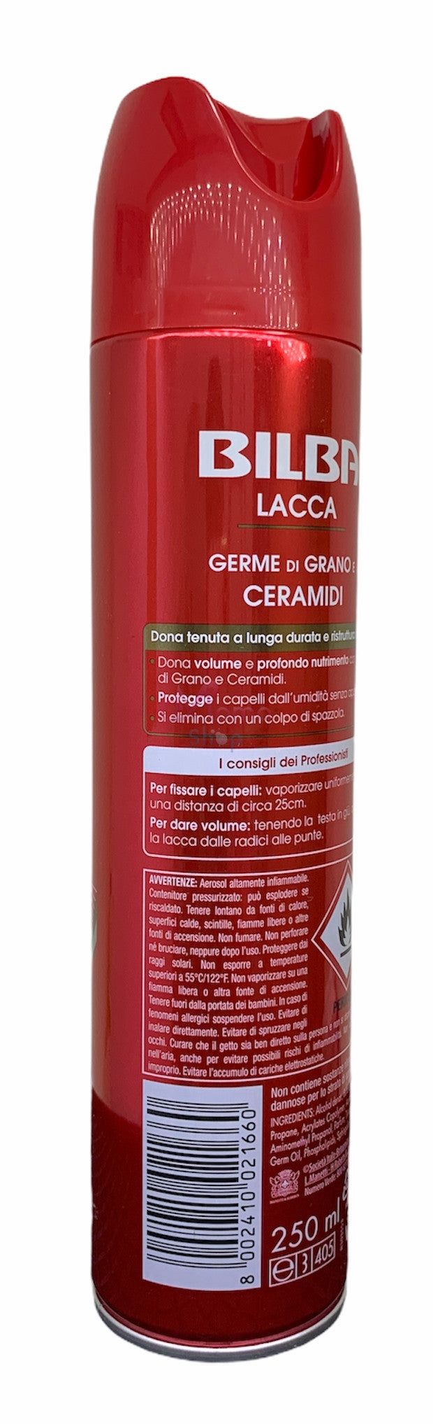 Bilba Lacca Tenuta Forte 250 ml – Con Germe di Grano e Ceramidi per Capelli Forti, Protetti e Modellati