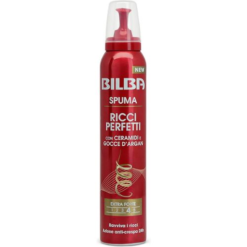 Bilba Spuma Ricci Perfetti Extra Forte 200 ml – Definizione Intensa e Tenuta Duratura per Capelli Ricci e Mossi