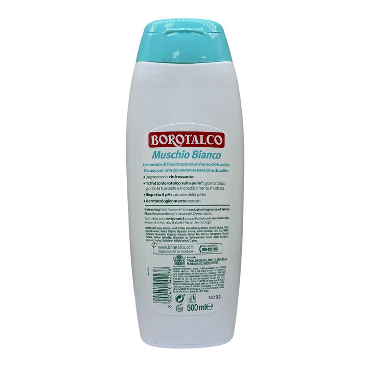 Borotalco bagnoschiuma rinfrescante muschio bianco 500 ml