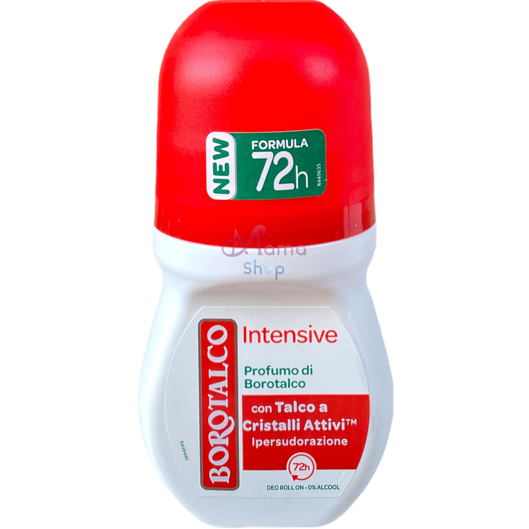 Borotalco Deodorante Roll-On Intensive 50 ml – Con Talco a Cristalli Attivi e Profumo di Borotalco per una Protezione Extra