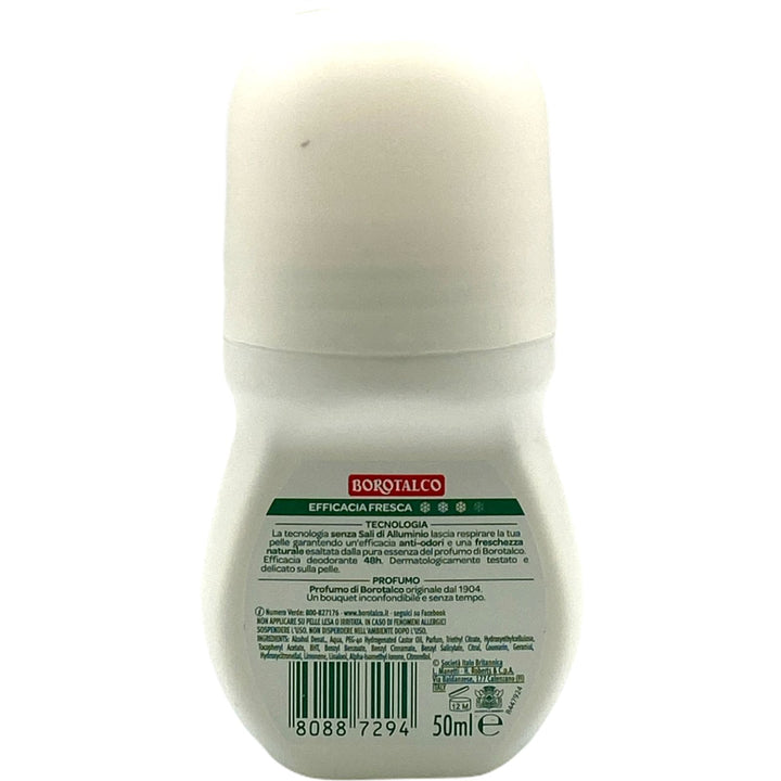 Borotalco deodorante roll on zero sali al profumo di borotalco 50 ml