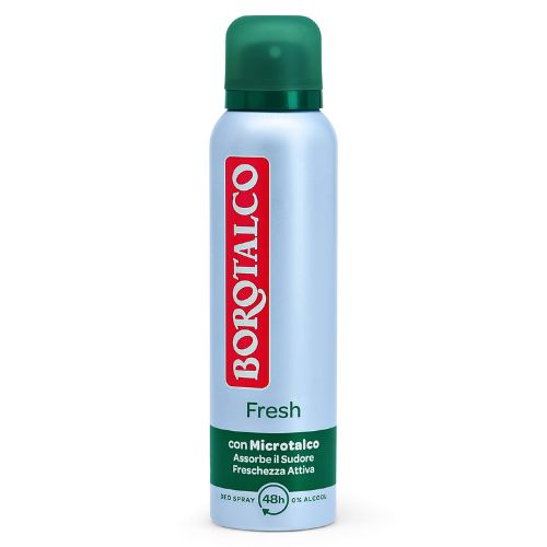 Borotalco Deodorante Spray Fresh 150 ml – Freschezza Attiva e Protezione 48h per una Sensazione di Pulito che Dura