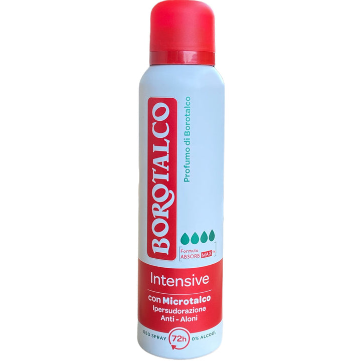 Borotalco Deodorante Spray Intensive 150 ml – Protezione Extra e Inconfondibile Profumo di Borotalco