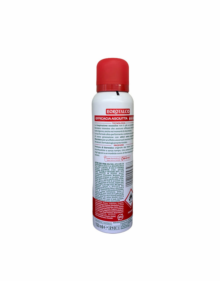 Borotalco Deodorante Spray Intensive 150 ml – Protezione Extra e Inconfondibile Profumo di Borotalco
