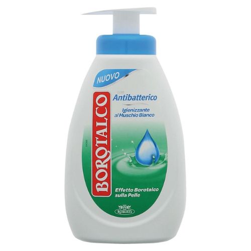 Borotalco Sapone Liquido Antibatterico al Muschio Bianco 250 ml – Igiene Quotidiana e Profumo Fresco con Dosatore