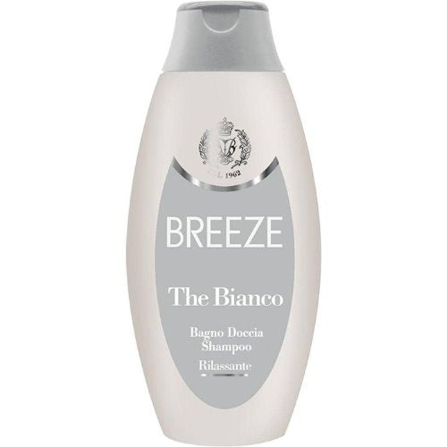 Breeze Bagno Doccia Shampoo Tè Bianco Rilassante 400 ml – Detergenza Delicata e Relax Quotidiano per Corpo e Capelli